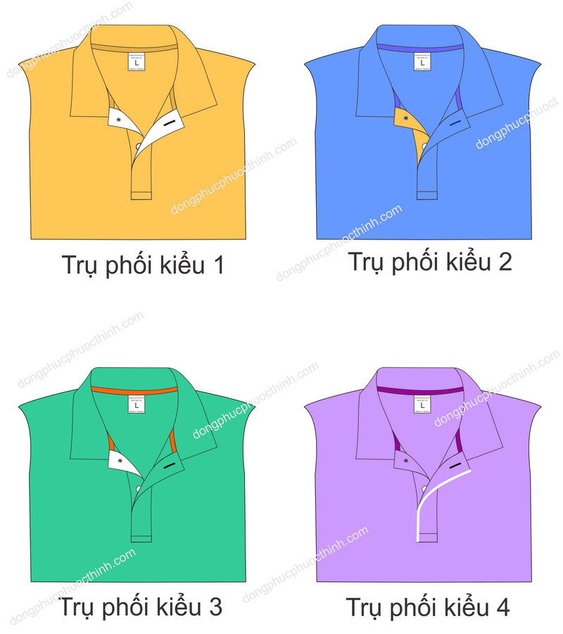 các kiểu trụ áo Polo