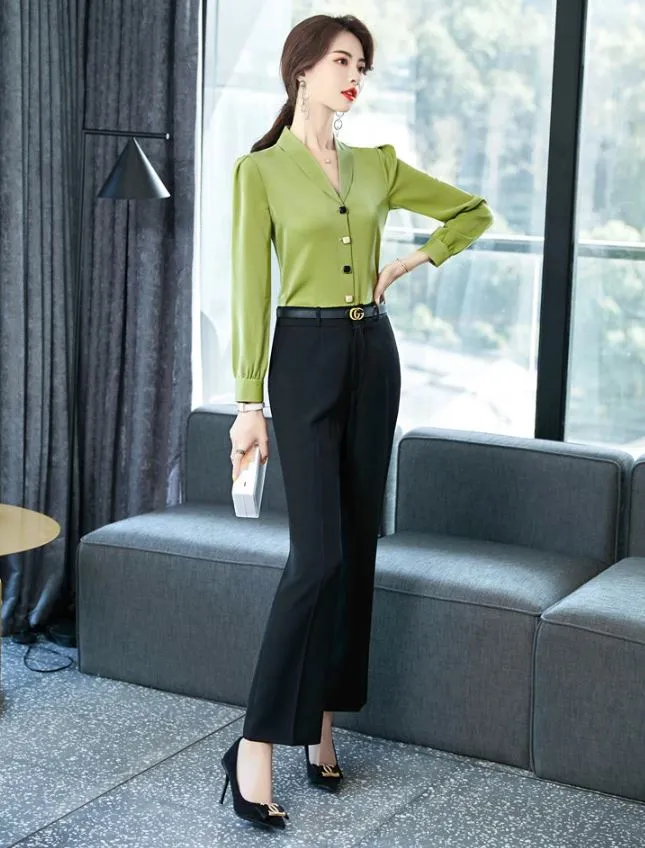 Mẫu quần tây ống suông