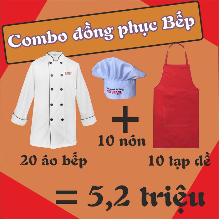 combo dong phuc nha hang bep