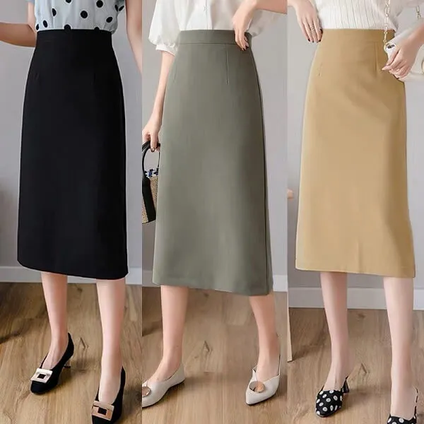 Chân váy đồng phục xếp li công sở - 12 Váy đồng phục công sở dáng chữ A