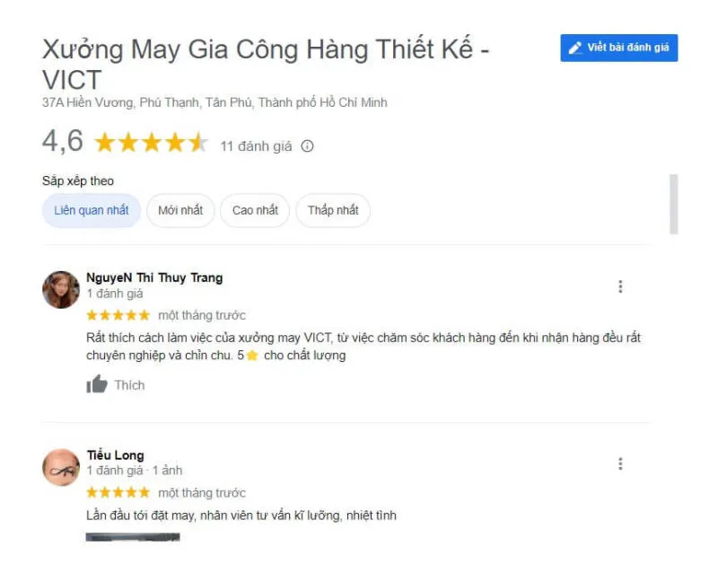 Xưởng may Vict 
