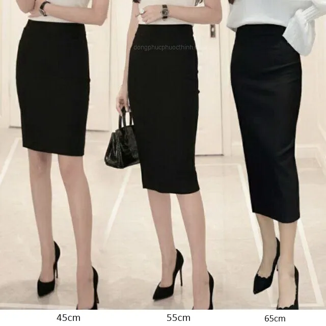 Váy đồng phục bút chì công sở - 47 chiều dài váy công sở