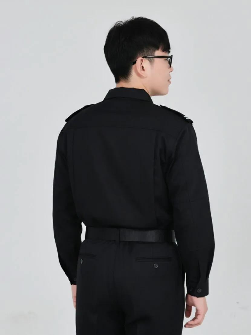Áo đồng phục bảo vệ tay dài màu đen - 26 - ảnh 2