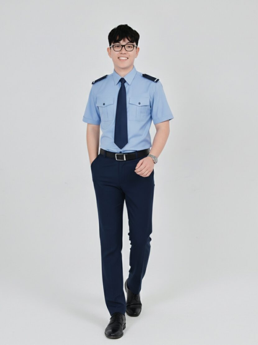 Đồng phục bảo vệ màu xanh dương đậm – 06