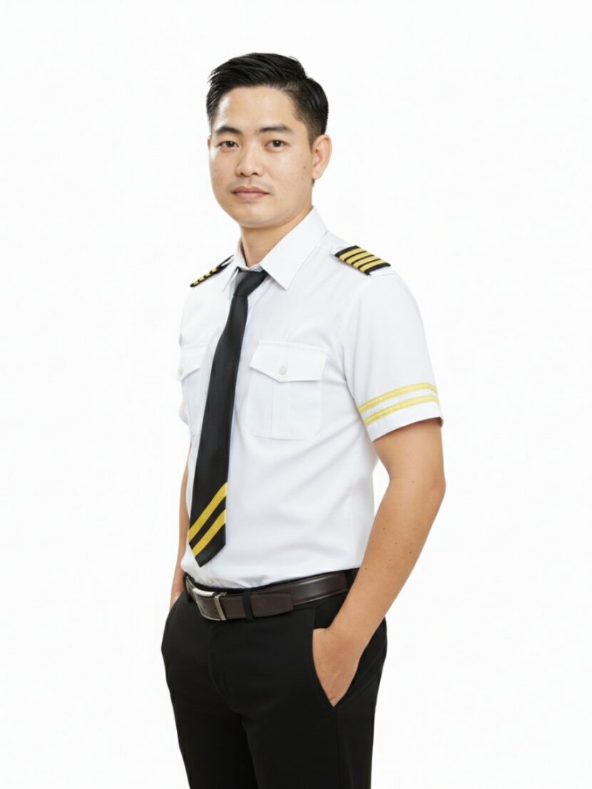 Đồng phục bảo vệ màu trắng phối sọc vàng - 21