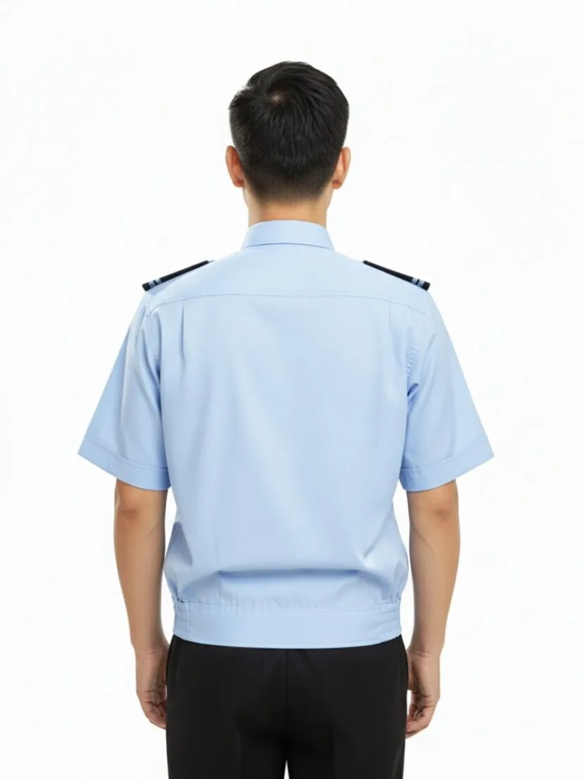 Áo bảo vệ tay ngắn màu xanh dương - 24 Áo bảo vệ tay ngắn màu xanh dương - 24