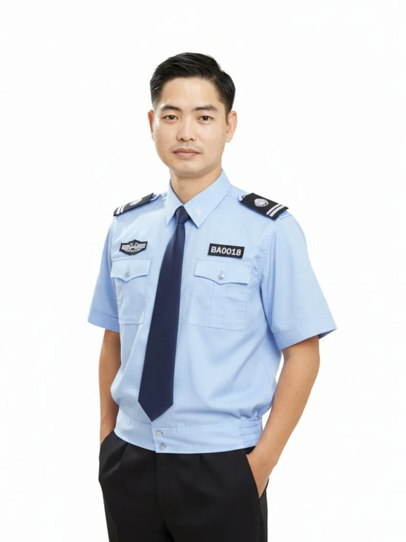Áo bảo vệ tay ngắn màu xanh dương - 24