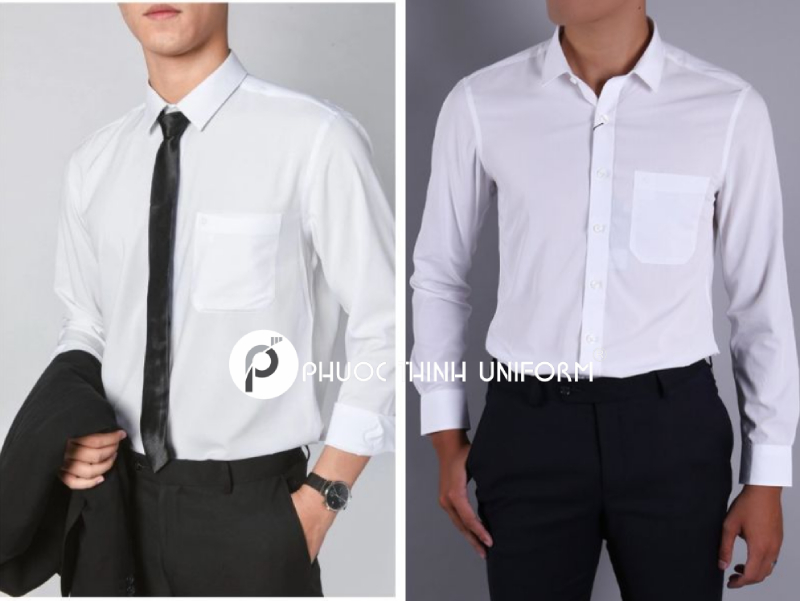 Áo sơ mi đồng phục form Slim-fit