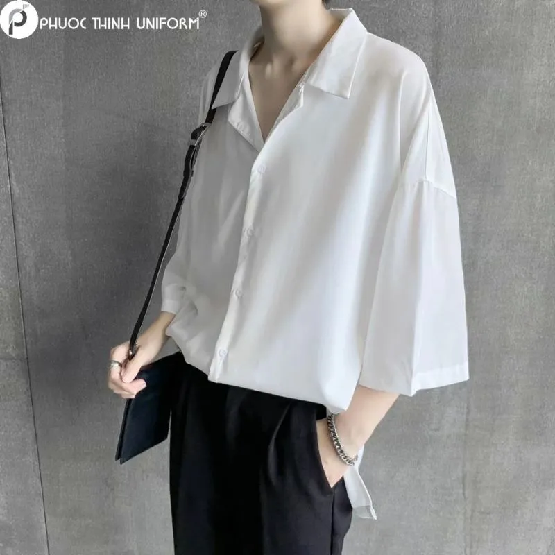 Áo lớp sơ mi tay lỡ tạo điểm nhấn thời trang