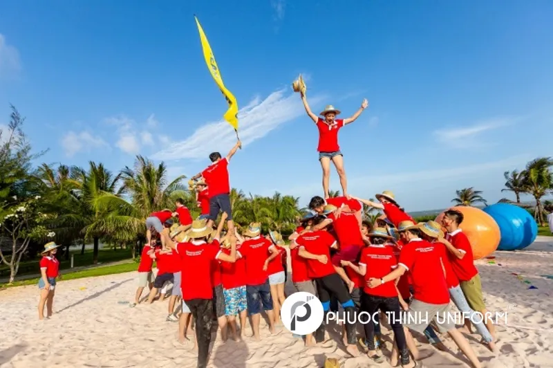 Áo team building - 10 Áo team building với màu sắc tươi sáng, tạo cảm giác tràn đầy năng lượng và nhiệt huyết.