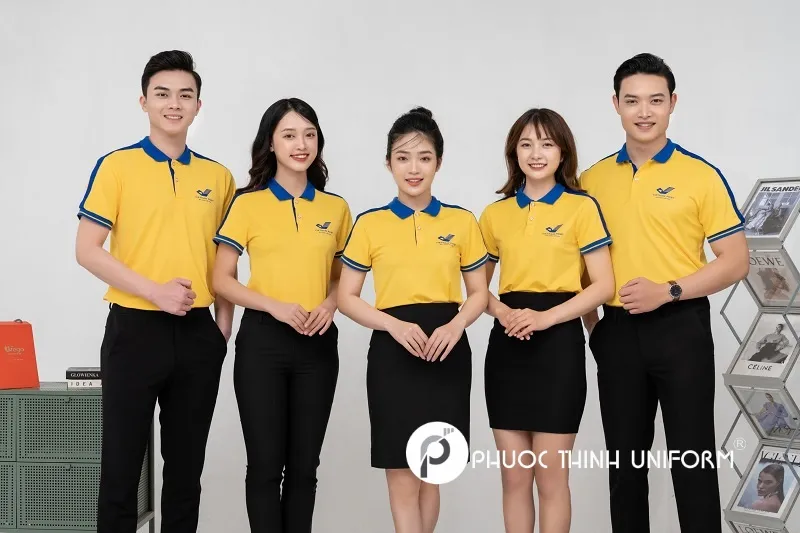 Áo team building - 10 Áo team building với họa tiết trẻ trung, phù hợp với không khí vui vẻ của hoạt động tập thể.