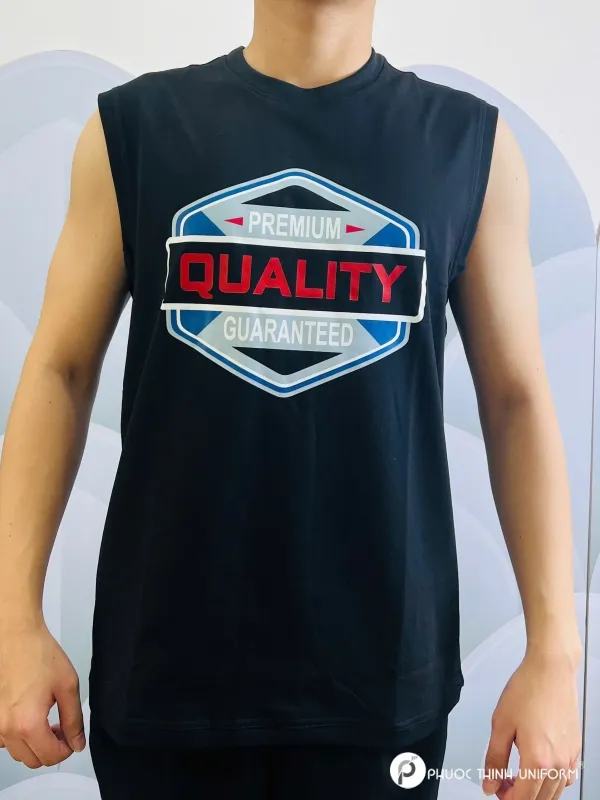 Áo thun ba lỗ đen 01