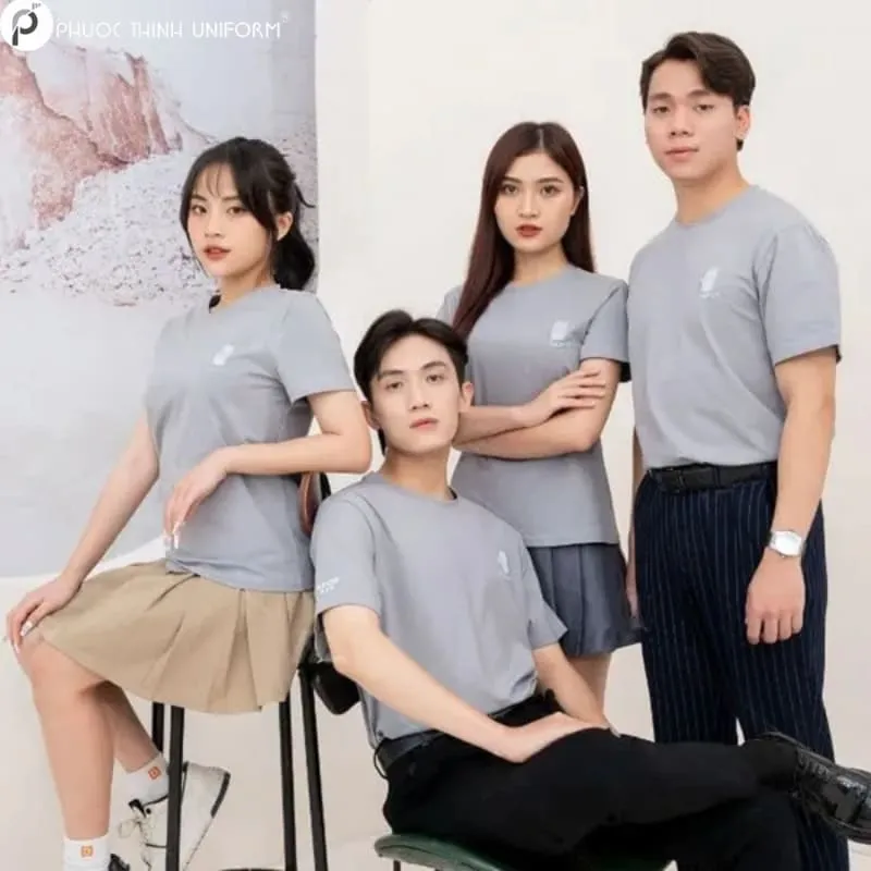 Mẫu áo thun đồng phục cho đội nhóm ở trường