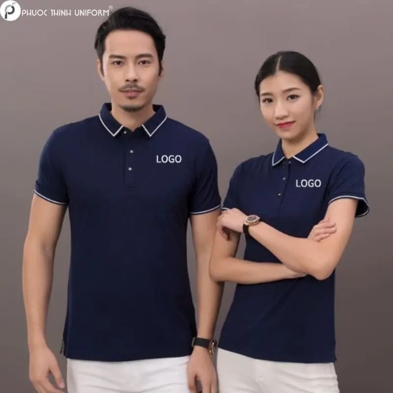 Áo đồng phục Polo có cổ phù hợp với môi trường công sở nghiêm túc, lịch sự