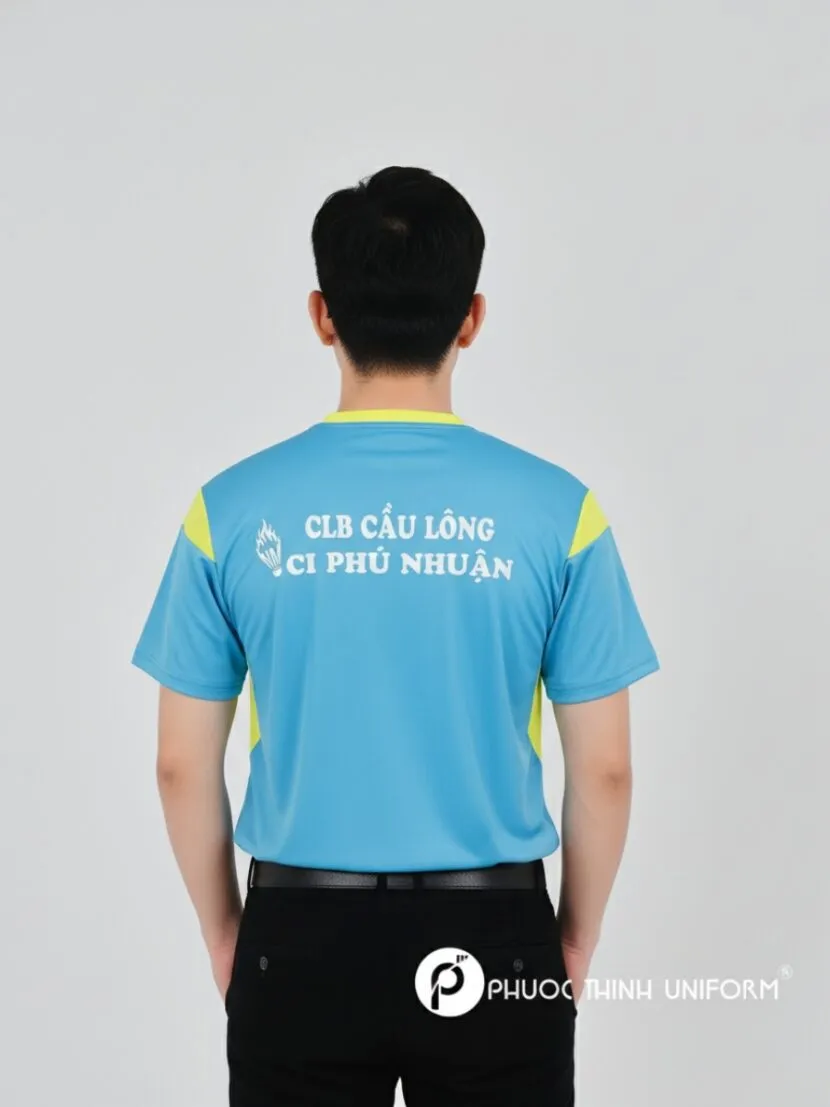 Áo thun đồng phục cổ tròn câu lạc bộ cầu lông Phú Nhuận Áo thun đồng phục cổ tròn câu lạc bộ cầu lông Phú Nhuận