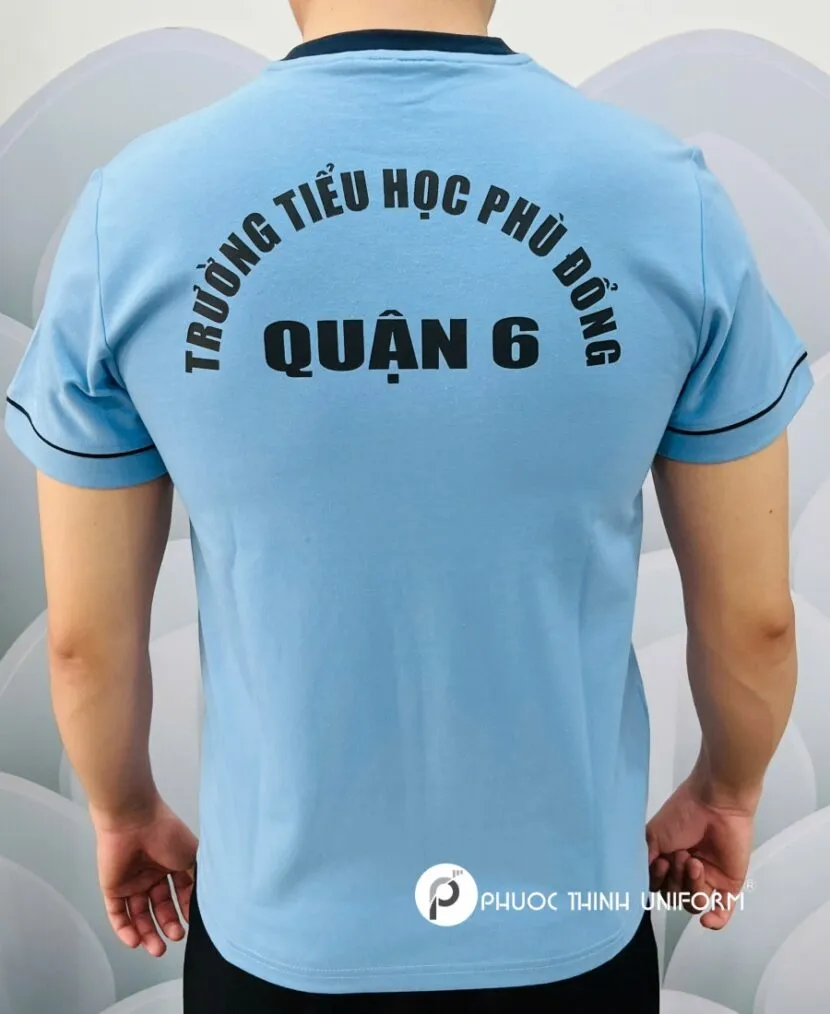 Áo thun thể dục trường tiểu học Phù Đổng Quận 6