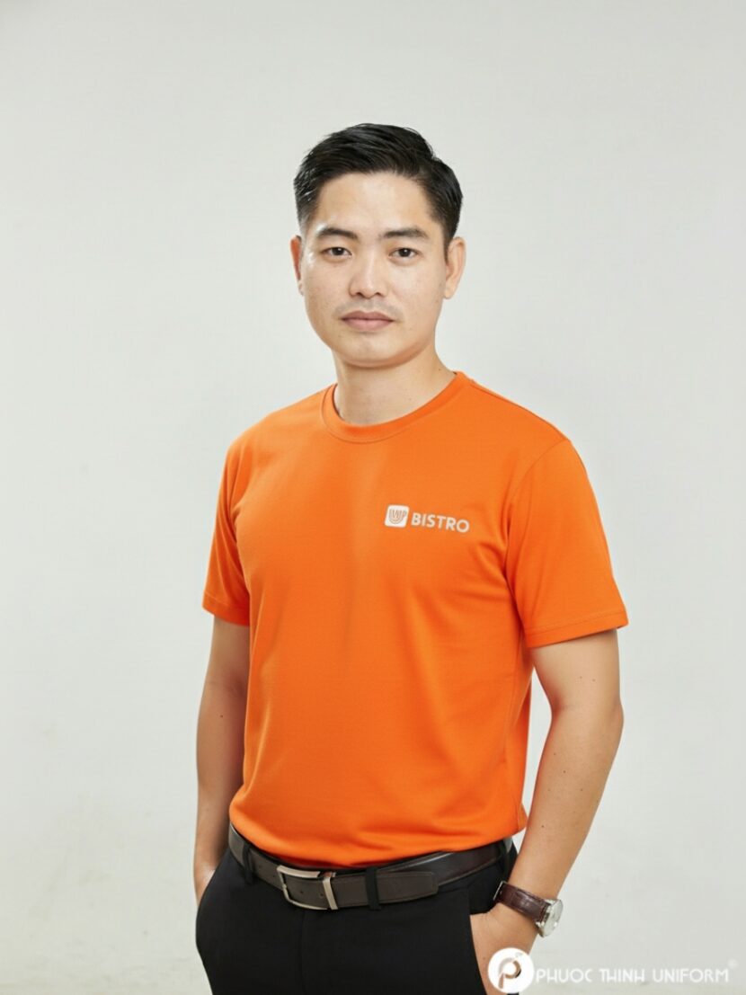 Áo thun đồng phục cổ tròn U BISTRO