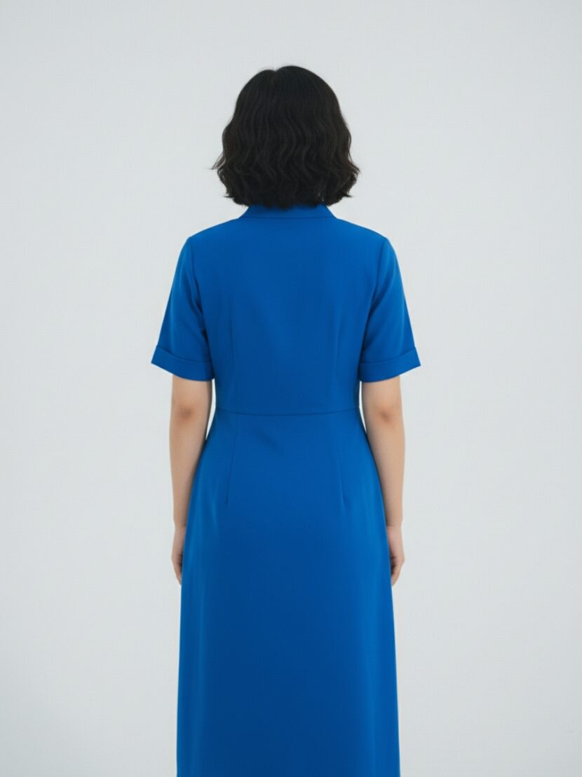 Váy đồng phục spa màu xanh biển - 16