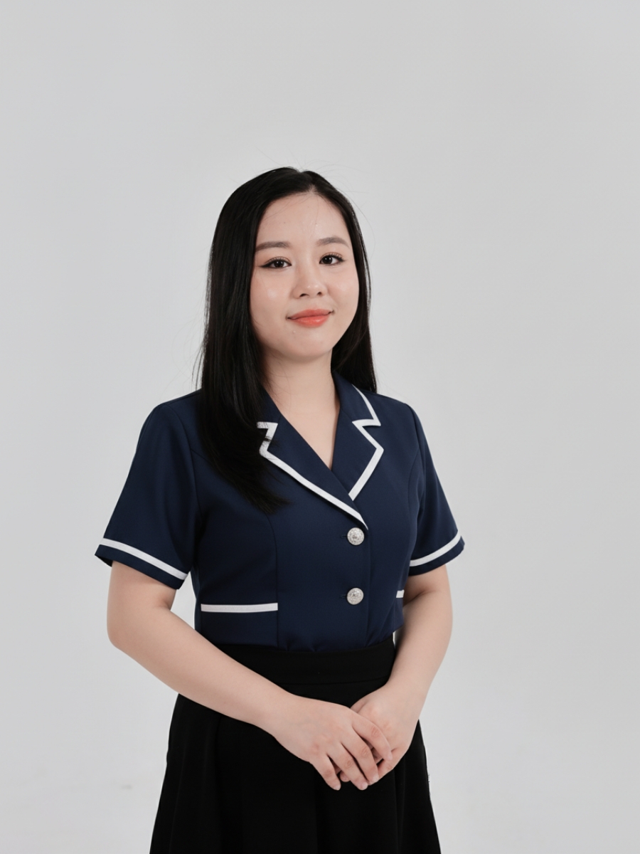 Áo spa đồng phục màu xanh dương phối sọc trắng - 14 Áo spa đồng phục màu xanh dương phối sọc trắng - 14