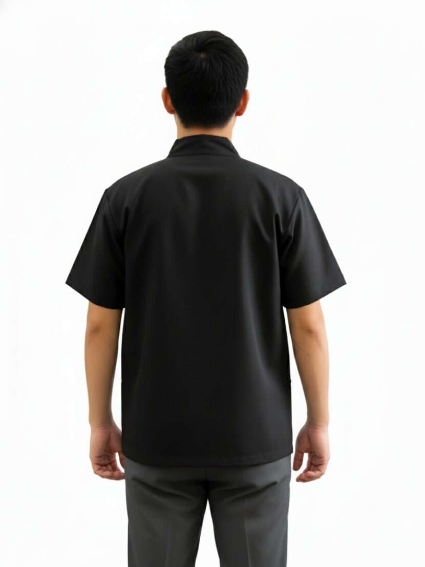 Áo đồng phục spa màu đen sang trọng - PT17