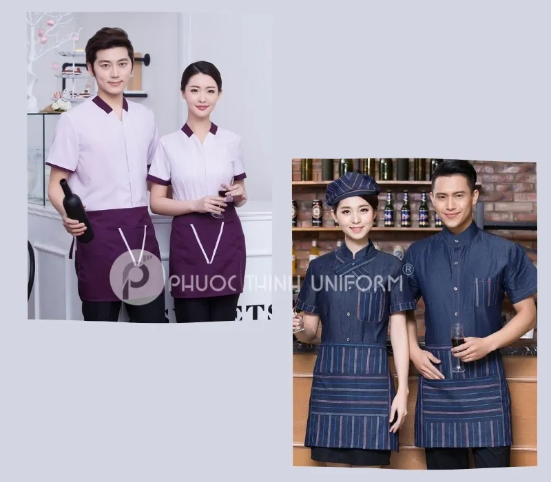 Mẫu đồng phục tạp vụ phong cách hiện đại cho nhà hàng, quán cafe