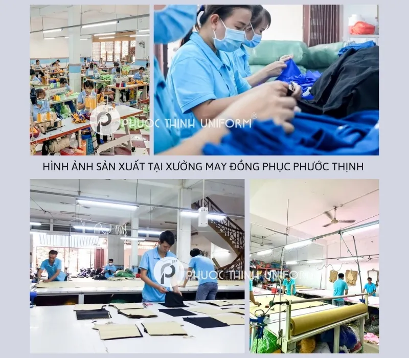 Hình ảnh sản xuất tại xưởng may Đồng Phục Phước Thịnh 
