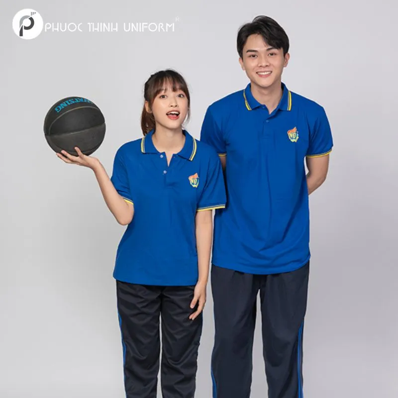 Áo thun thể dục trường tiểu học Phù Đổng Quận 6 Đồng phục được thiết kế hiện đại để phù hợp với độ tuổi trưởng thành