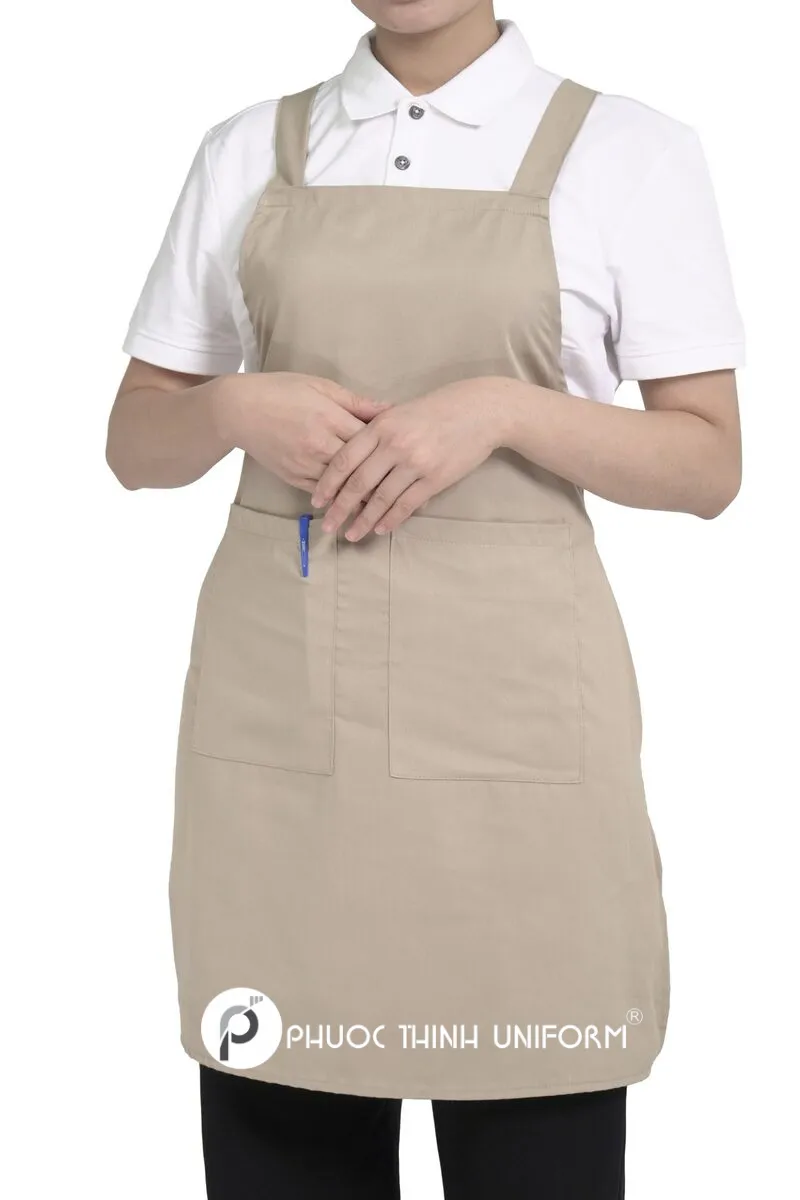 Tạp dề nail - 62 Vải kaki có độ bền cao và khá dày dặn.