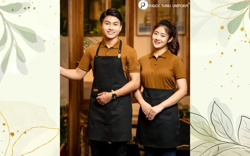 Tạp dề màu đen mang lại cảm giác sạch sẽ