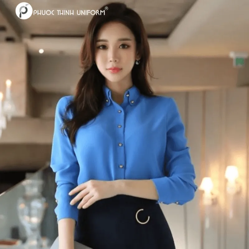 đồng phục spa màu xanh