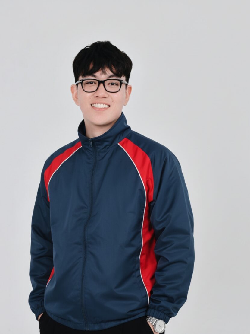 Áo khoác đồng phục công ty màu xanh dương đậm sọc đỏ - 08