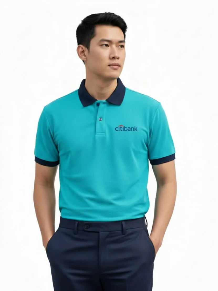 Áo polo đồng phục ngân hàng citibank