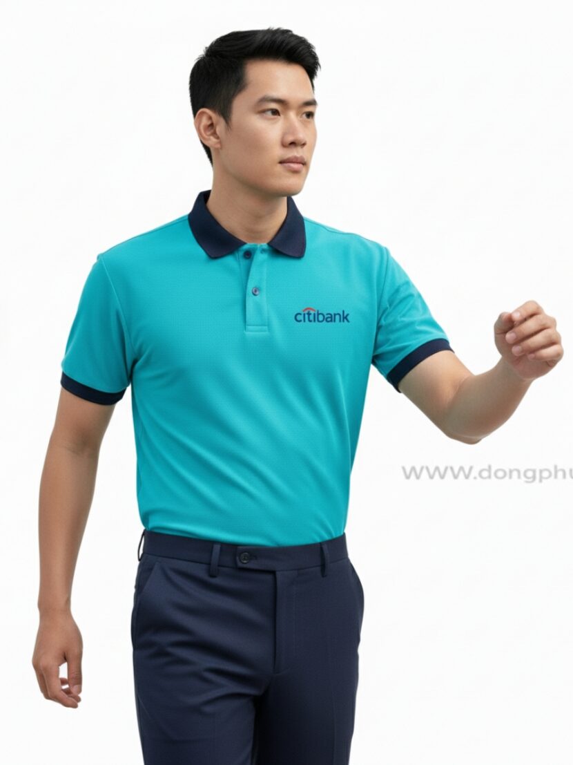 Áo polo đồng phục ngân hàng citibank