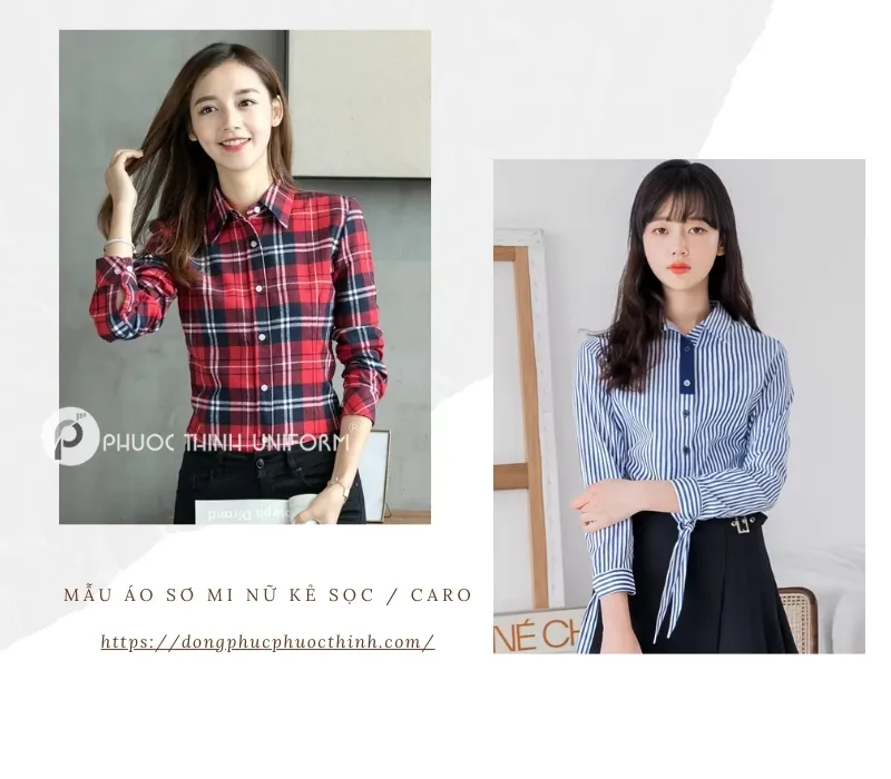 Xưởng may áo sơ mi theo yêu cầu chuẩn, đẹp tại TP.HCM Mẫu áo sơ mi họa tiết kẻ sọc - care đặt may theo yêu cầu