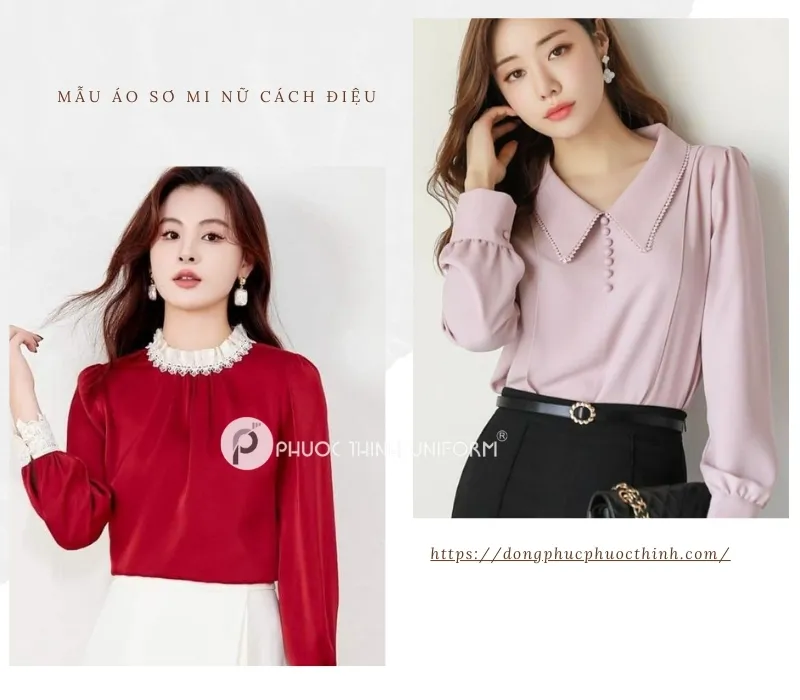 Xưởng may áo sơ mi theo yêu cầu chuẩn, đẹp tại TP.HCM Mẫu áo sơ mi nữ cách điệu đặt may theo yêu cầu