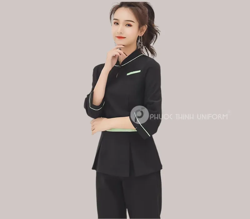 đồng phục spa màu đen