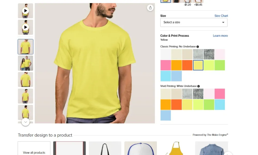 Top 10+ Website thiết kế áo đồng phục miễn phí, chuyên nghiệp Website zazzle.com hỗ trợ tạo mockup 3D trực quan giúp bạn xem trước mẫu áo thực tế cùng nhiều gam màu hiện đại