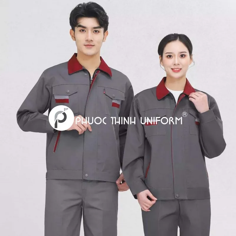 Đồng phục bảo hộ lao động 04 Đồng phục dành cho công nhân cần có liệu vải bền bỉ, thấm hút tốt
