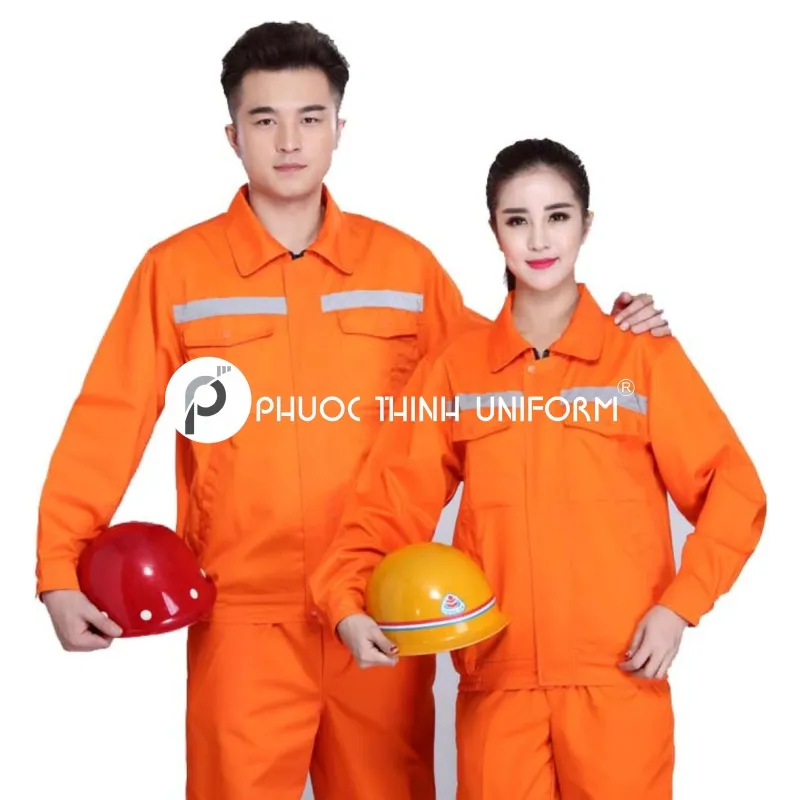 Đồng phục bảo hộ lao động 04 Mẫu đồng phục công nhân điện tích hợp các dải phản quang