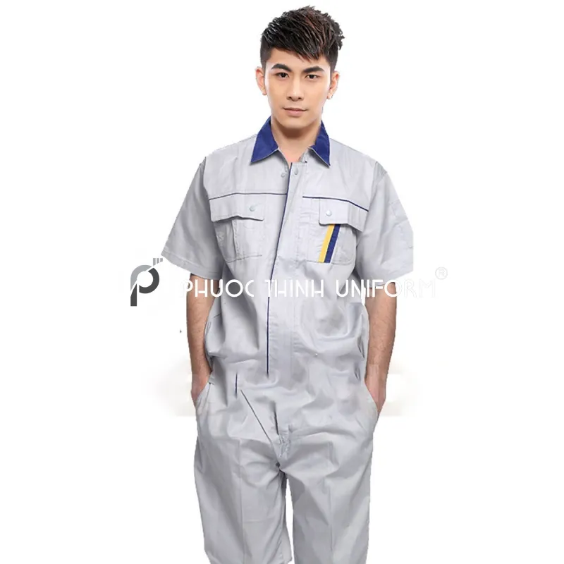 Đồng phục bảo hộ lao động 04 Đồng phục công nhân thường được thiết kế có nhiều túi tiện lợi
