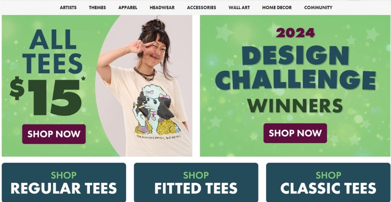 Threadless.com cung cấp cho bạn một thư viện mẫu đồng phục