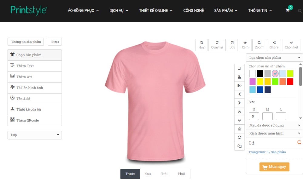 Website Printstyle.vn thiết kế đồng phục chuyên nghiệp với giao diện tiếng Việt dễ dùng