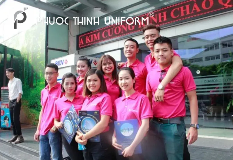 Tham khảo 7 mẫu áo đồng phục màu hồng được yêu thích áo đồng phục màu hồng