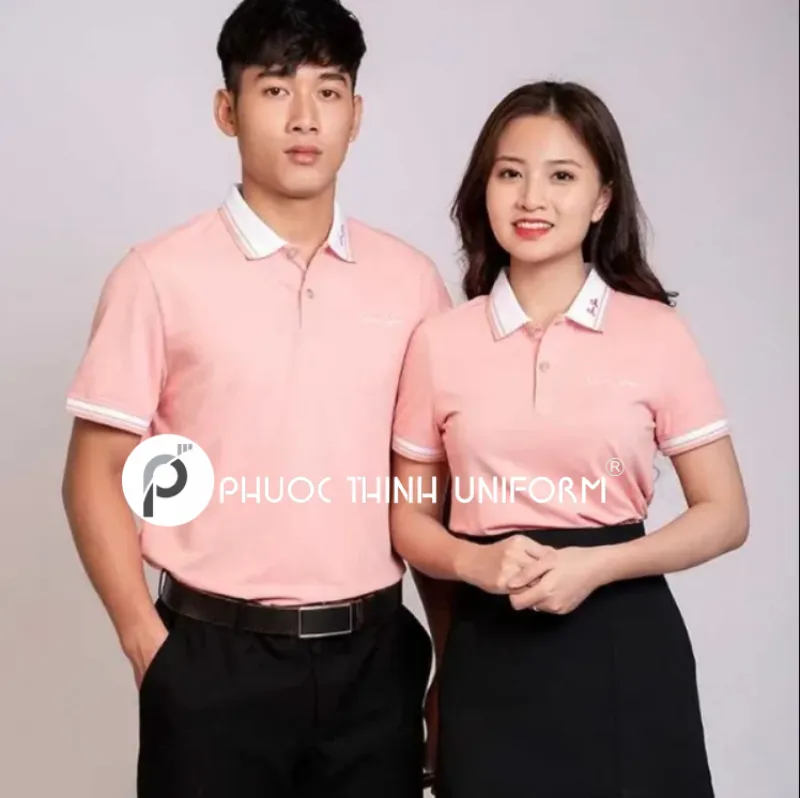 Tham khảo 7 mẫu áo đồng phục màu hồng được yêu thích áo đồng phục màu hồng