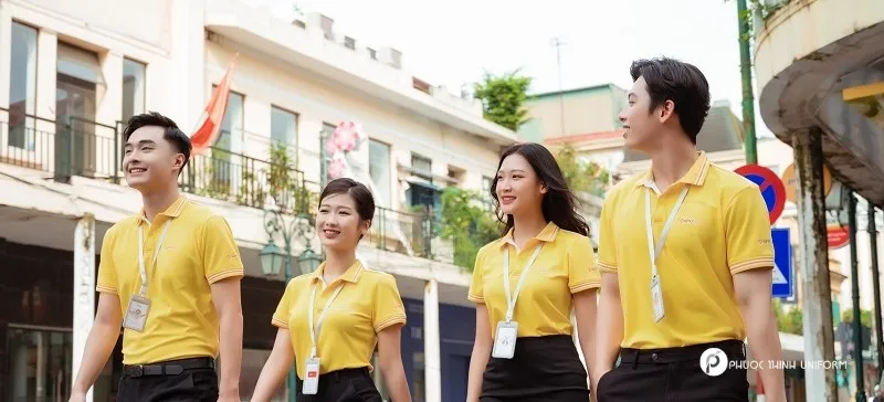 Top 5 mẫu áo đồng phục màu vàng đẹp, nổi bật áo đồng phục màu vàng