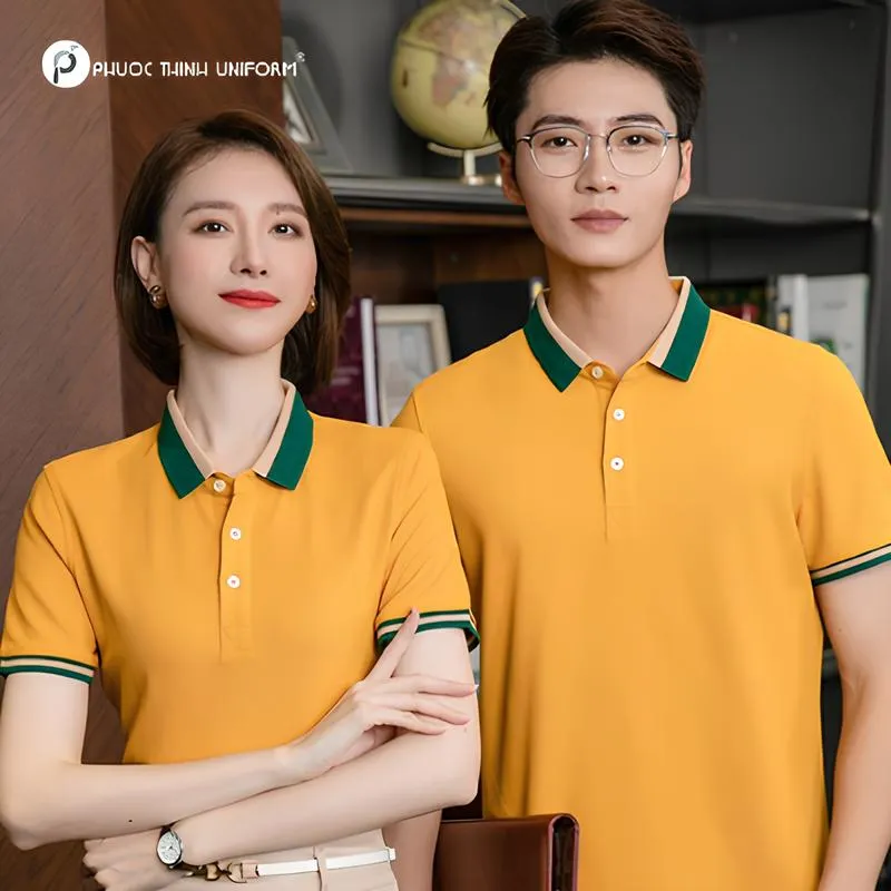 Top 5 mẫu áo đồng phục màu vàng đẹp, nổi bật áo đồng phục màu vàng