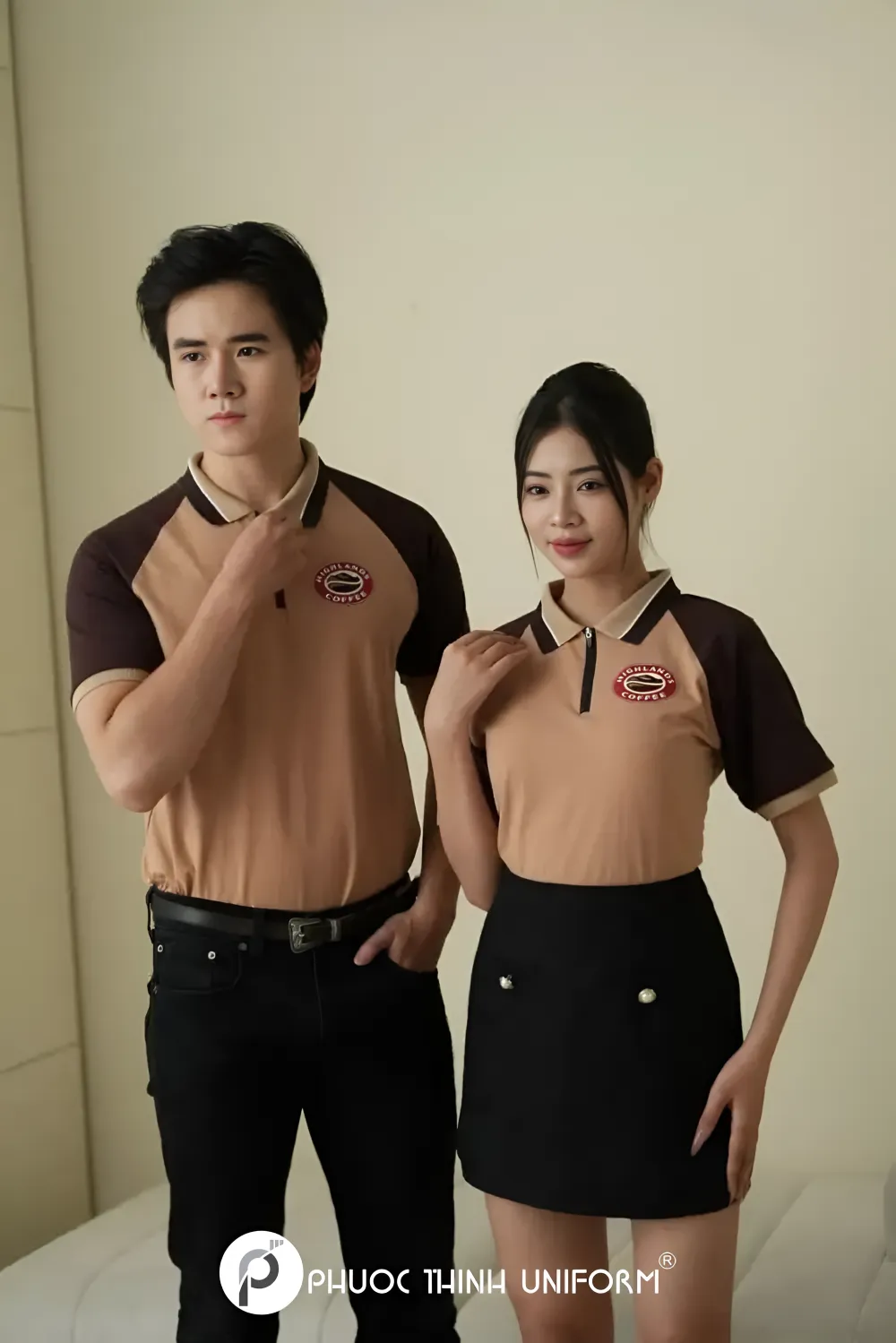 5 Mẫu áo đồng phục màu nâu hiện tại, phù hợp cho mọi tập thể áo đồng phục màu nâu