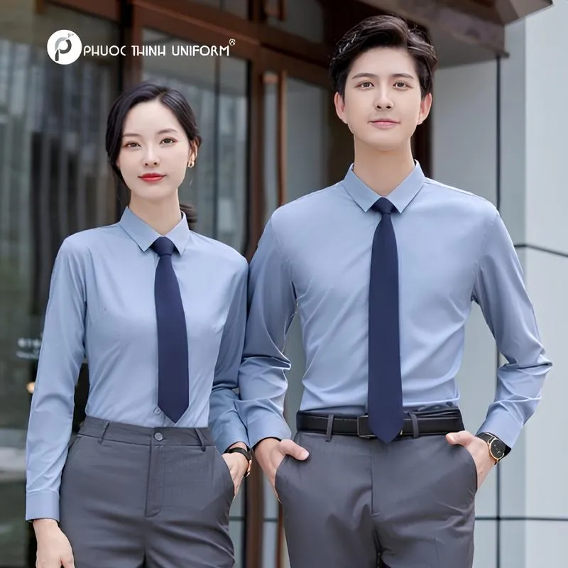 Top 9 mẫu áo đồng phục màu xanh dương xu hướng áo đồng phục màuxanh dương