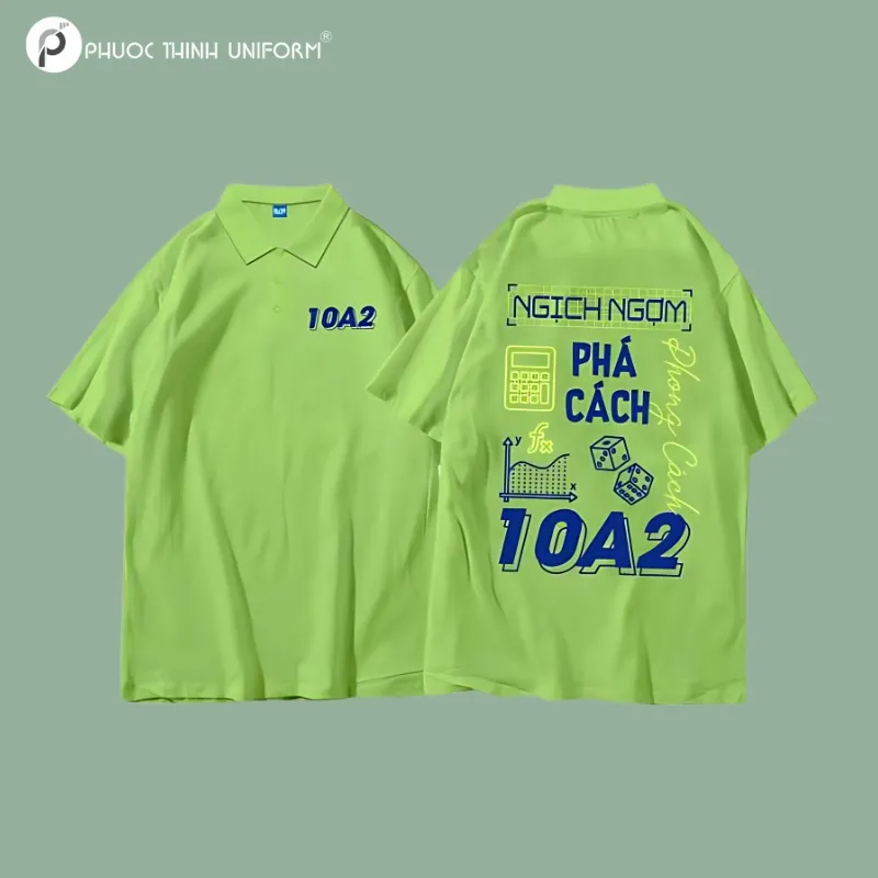 áo lớp màu xanh lá