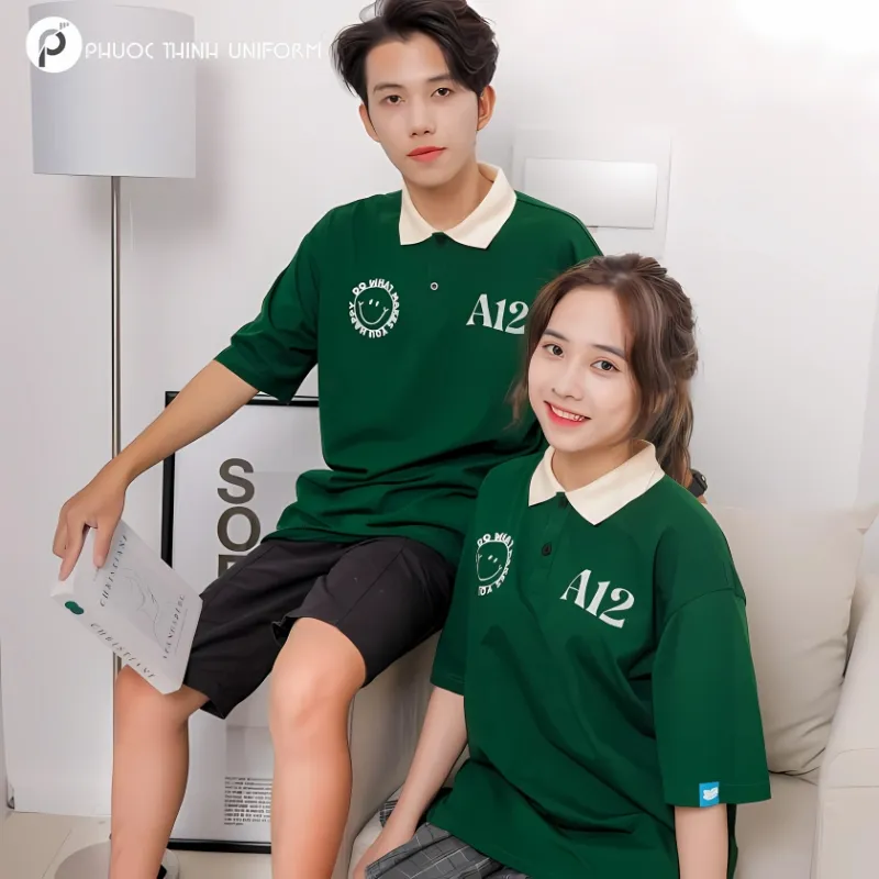 áo lớp màu xanh lá